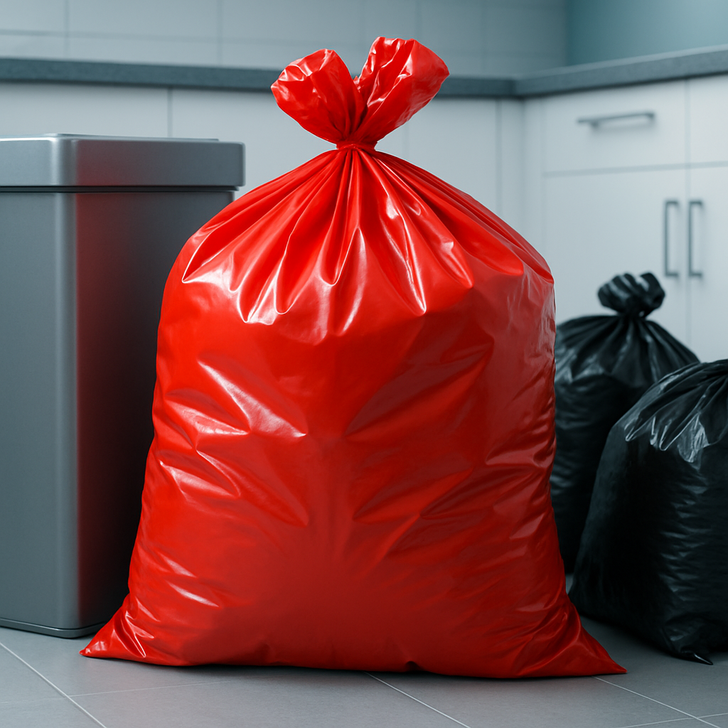 20250820_1925_Glossy Red Garbage Bag_simple_compose_01k353n2hgecyt2k11n83g2cqm